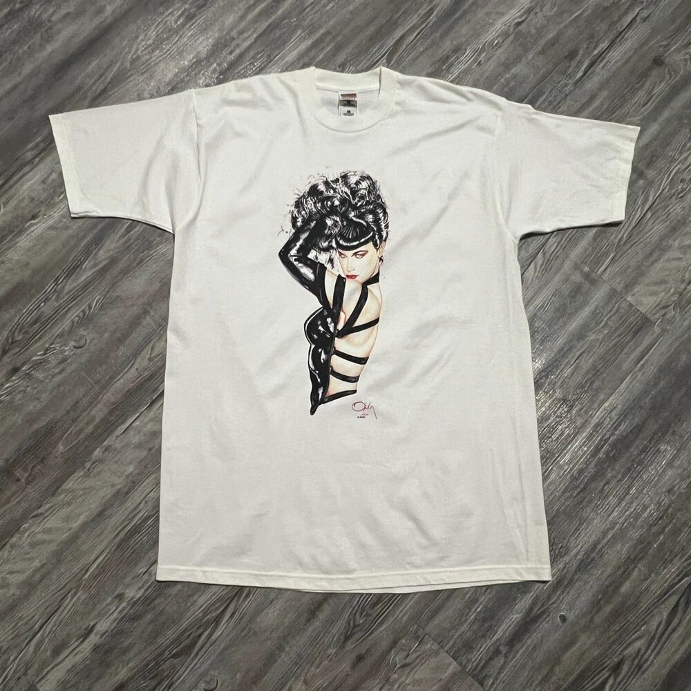Vintage 1990 Bettie Page Olivia Art Tee XL